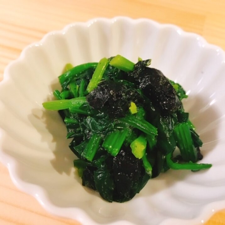 麺つゆだけで味が決まる!ほうれん草と海苔のおひたし